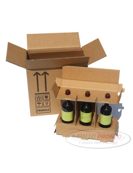 scatole omologate per spedizione bottiglie - imballaggio per bottiglie